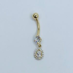 14k Solid Gold Belly Button Navel Ring